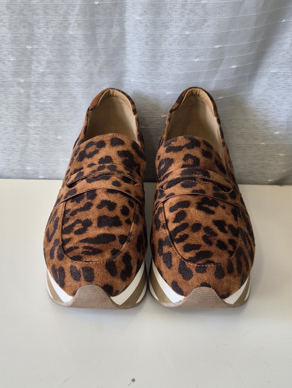 Corkys Leopard Print Platform Loafers - Brown Size 8 - Picture 6 of 12